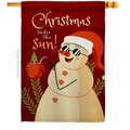 Patio Trasero Christmas Under The Sun Summertime In July 28 x 40 in. Double-Sided Vertical House Flags PA3914419